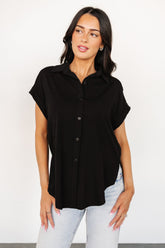Clarke Button Up Top | Black